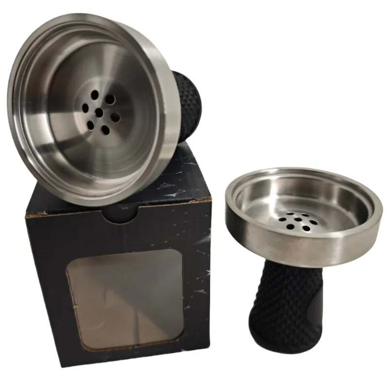 7 Hole Metal Hookah Smoke Bowl Protable Tobacco Shisha Head Heater Chicha Nargile Sheesha Water Pipe Pipes Smoking Grass Bowls