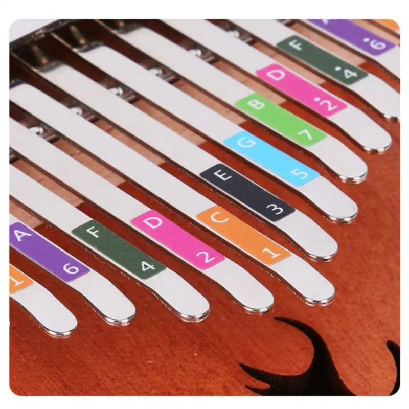 Kalimba Scale Sticker 17 Tone 21 Tone Thumb Arpa Phonetic Label Musical Five Finger Harp Sticker Kalimba Learing Instruments