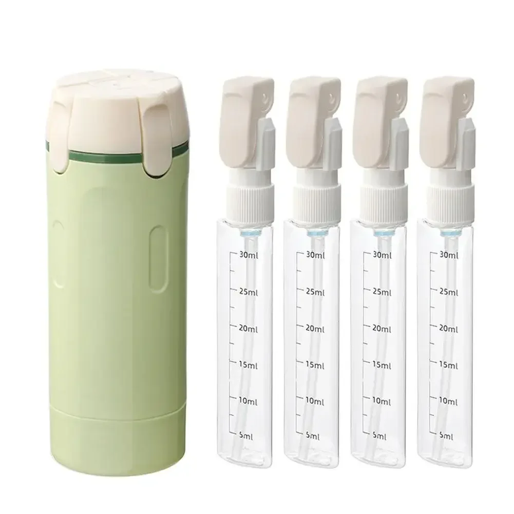 Compact 4-in-1 Travel Toiletries & Cosmetics Container Set