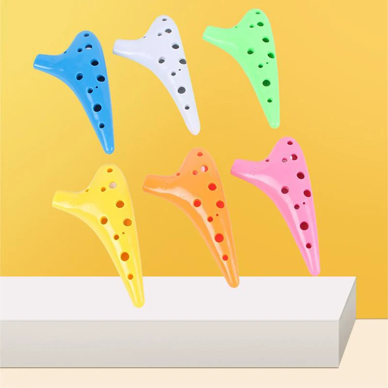 Description Picture 2 of item12-hole Ocarina Resin Plastic Alto C Tuning Ocarina New 12-hole Multicolor Flute Adult Children's Instrument Musical Instrument