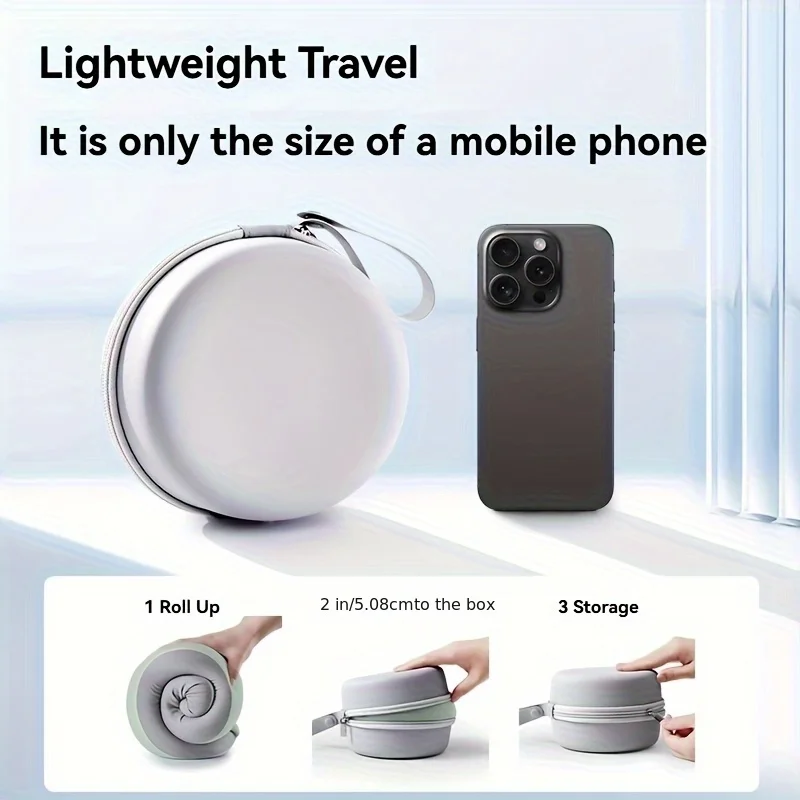 Ergonomic U-Shaped Neck Pillow with Storage Bag,Memory Foam Travel & Office Support, Removable,Machine-Washable Cover