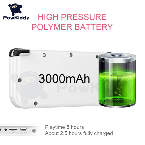 POWKIDDY RGB10S 3.5 인치 IPS OGA 스크린 오픈 소스 핸드 헬드 게임 콘솔 RK3326 3D 조이스틱 트리거 버튼 어린이 선물 4