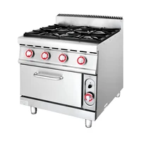 Commercial Electric Stainless Steel LPG Gas Stove With Oven Built-In Ceramic Surface For Household And Commercial Cooking 1