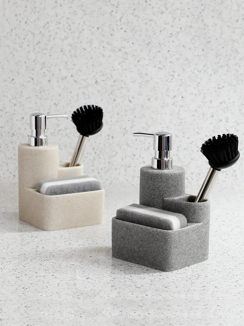 Brush Holder Dish Including sponge and brush 3 in 1 Liquid Hand