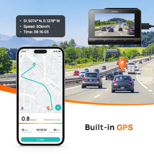 70mai 4K Dash Cam A810 Front Rear Set Suppor 4G Module LTE UP04 Remote Control GPS ADAS Car DVR 70mai A810 Car DVR - Image 4