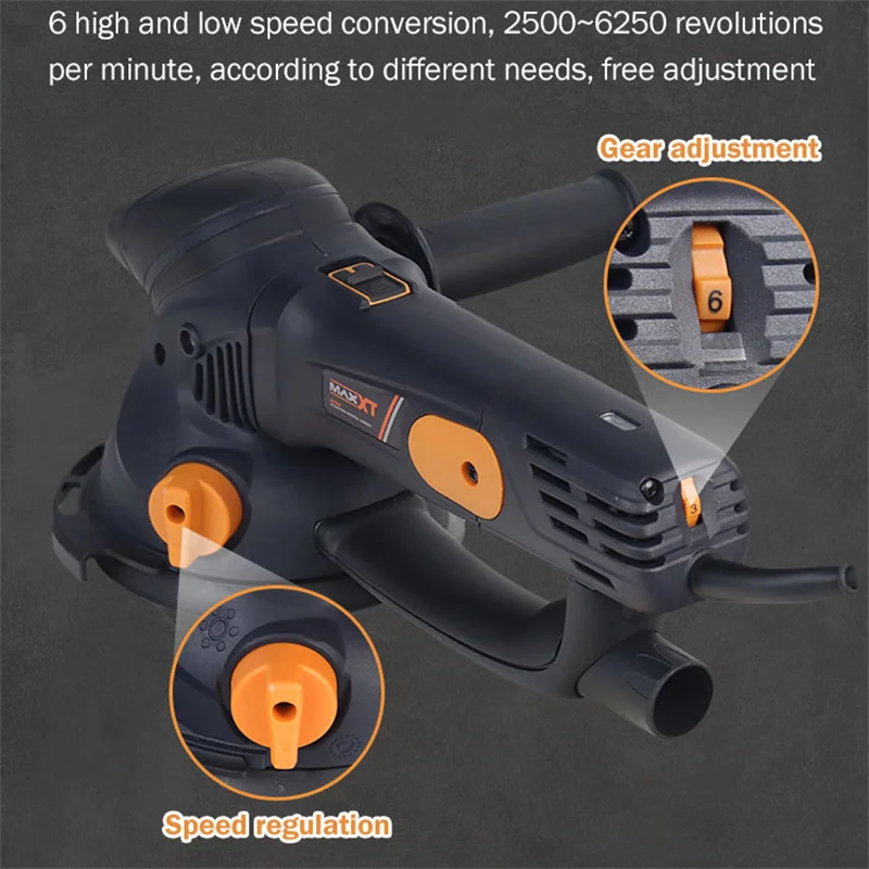 7304 500W Electric Eccentric Sander 6 Gears Speed Adjustment 6 Inch 150mm Wood Sanding Processing Car Polishing Machine 3