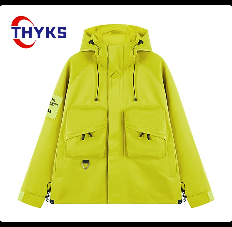 Traje de asalto con capucha para Hombre, chaqueta informal cómoda con Bolsillo grande, abrigo suelto para senderismo al aire libre y montañismo