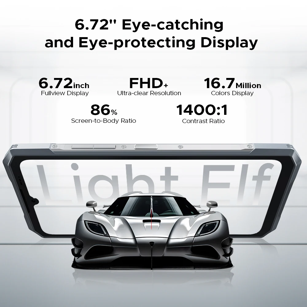 World Premiere DOOGEE Blade GT Rugged Phone 6.72'' FHD+ 120Hz LED Light Effect 12GB RAM 256GB ROM 5500mAh Battery Android 14 5