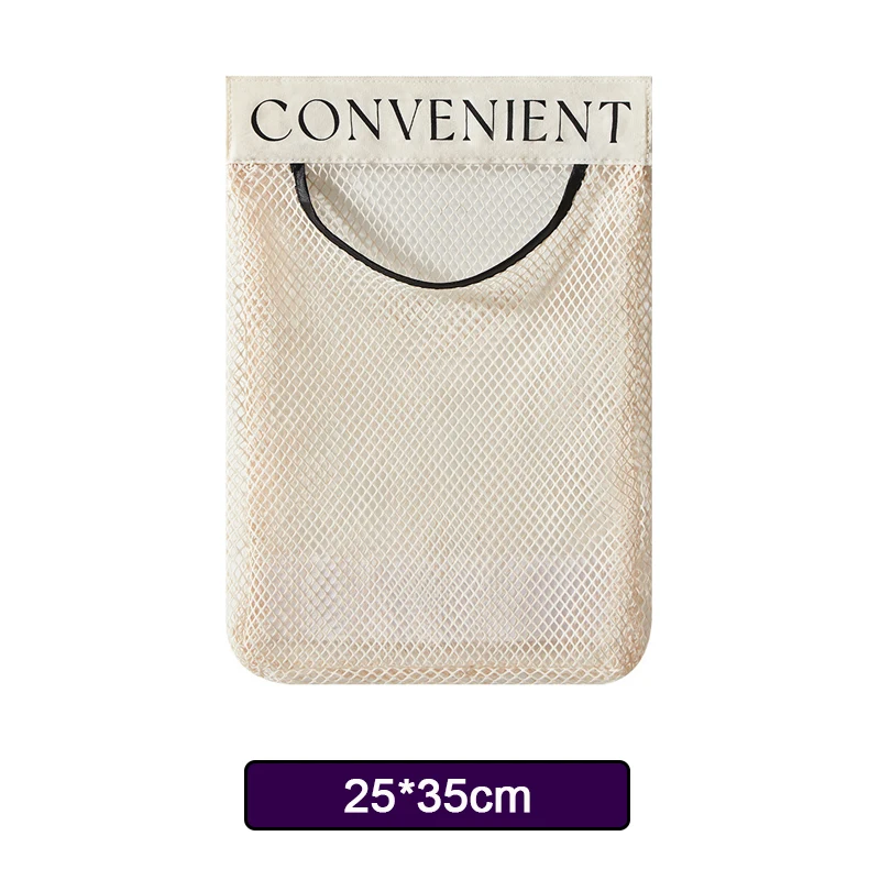 1/4pc Wall Hanging Storage Mesh Bags Kitchen Garbage Bag Shopping Bag Dispenser Sundries Bag Packaging Plastic Bag Organizer Bag 6