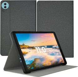 Ultra Slim Flip Stand Tablet Case with Full - Body Coverage and Soft TPU Back for Doogee U11 Pro (Gray)