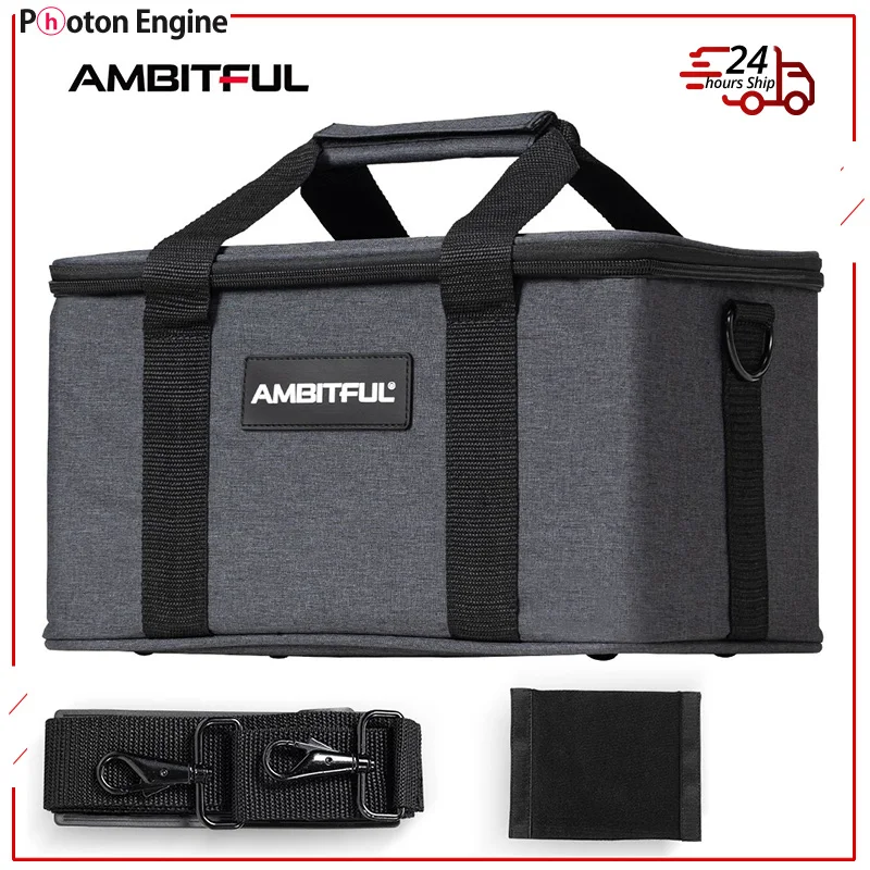 Ambitful PB18 Shoulder Straps Portable Carry Bag Studio Flash Light Video Camera Bag for Outdoor Photography Photo Video