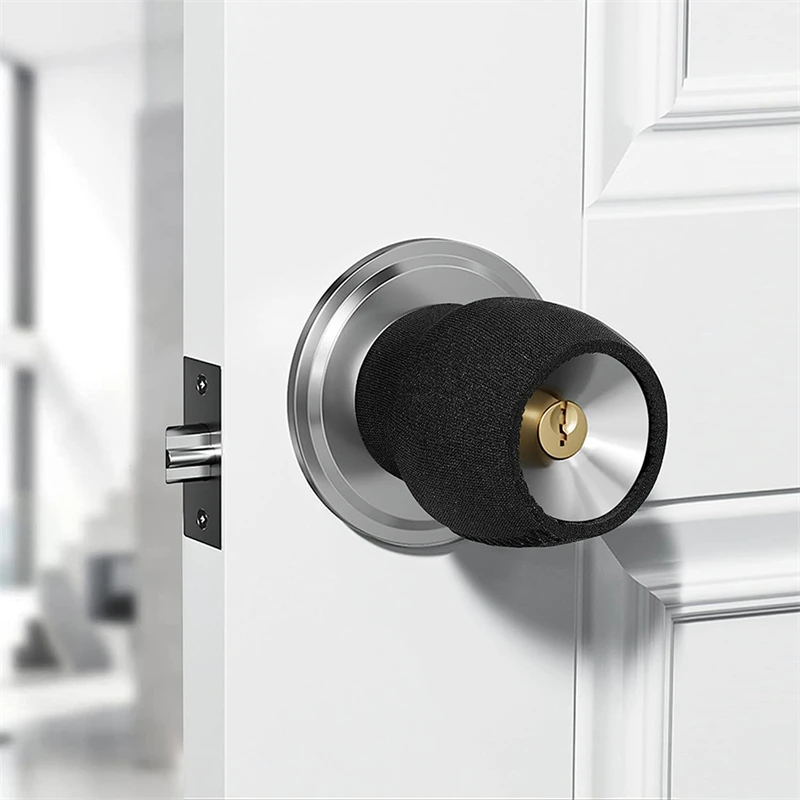 Door Knob Cover Round Handle Cover Anti-collision Waterproof Anti-slip Elastic Anti-Static Lightweight Door Grip Protector