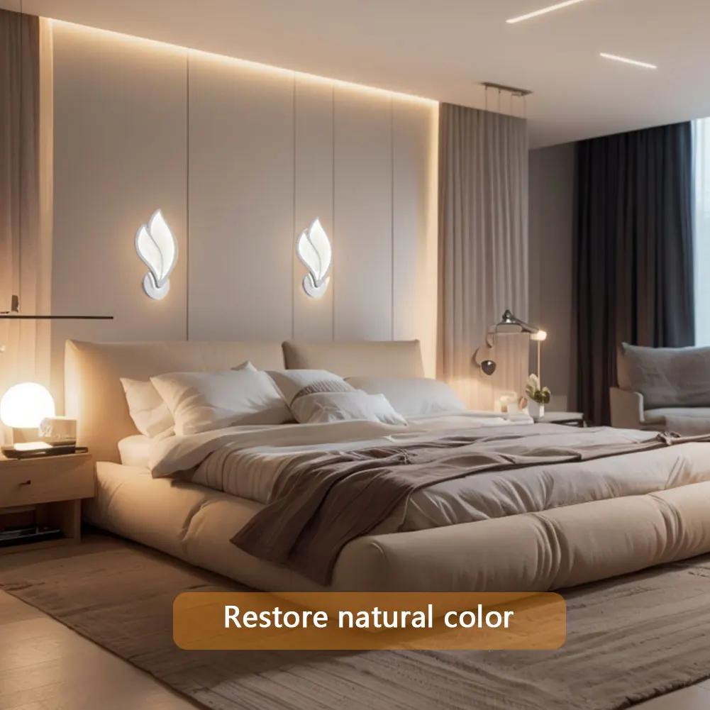 고정장치 아크릴 LED 꽃잎 벽 조명, 베란다 조명, 현대 벽 팩 조명, 침실 거실