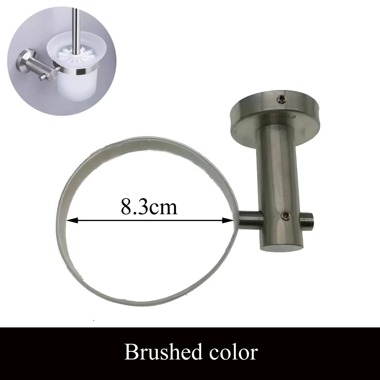 Scopino WC Con Portascopino In Acciaio Inossidabile - Set Pulizia Bagno - Foto 7