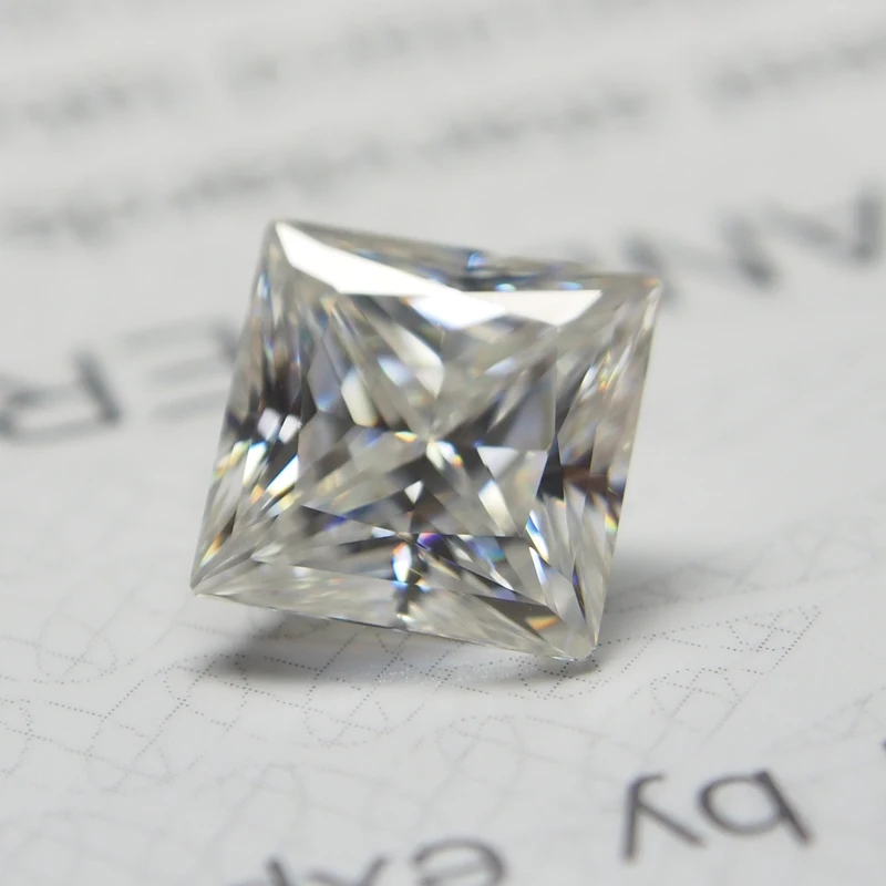 DJMAX Rare Princess Cut Moissanite Loose Stone 0.35-10ct Super White Certified Princess Square Shape Moissanite Diamonds 3