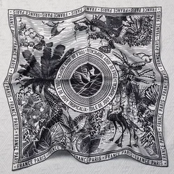 Elegant Versatile Silk Twill Scarf - Luxurious Heavyweight Mulberry 70 Square Fashion Accessory - 65 x 65 cm (Xwc718 robin (single - sided printing  14 m twill si)