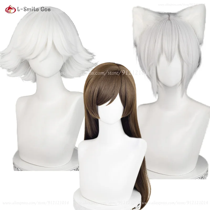 Momozono Nanami Tomoe Mi Zu Ki Mizuki Anime Cosplay Parrucca Marrone Argento Bianco Parrucche Capelli Sintetici Resistenti Al Calore + Parrucca Cap
