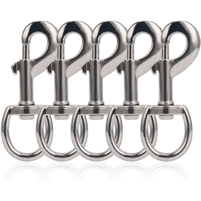 5pcs Stainless Steel 304 Swivel Snap Hook 65mm Snap Hanger Diving Boating  Lifting Securing Cable Marine Boating Pet Leashes Ring - AliExpress