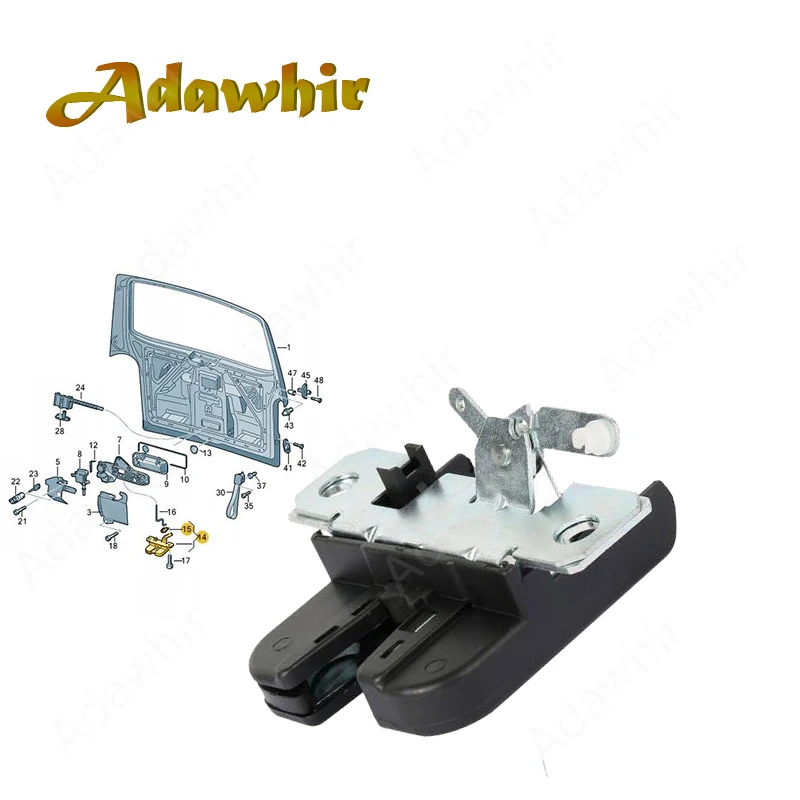 

Привод защелки замка багажника для VW Transporter T5 Campmob, задняя дверь le5827505b 7E5827505A 7E5827505C