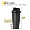 600ML 20Oz Protein Shaker Plastic Portable Bottle For Fiess Enthusiasts Athletes Leak Proof Drink Shaker Cup 5