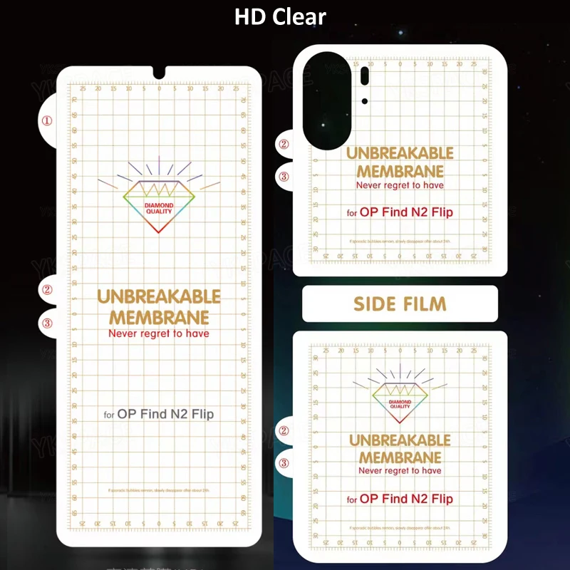 3-in-1 Matte Hydrogel Film Screen Protector - Soft Frosted HD Transparent, Anti-Fingerprint
