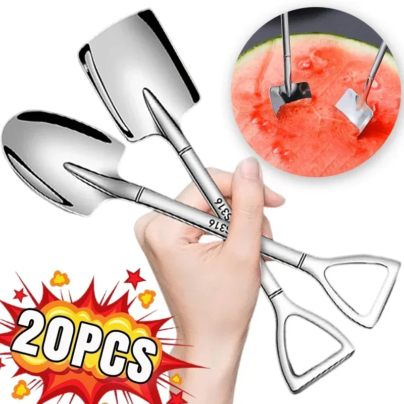 Stainless Steel Coffee Spoon Creative Fruit Ice Cream Dessert Shovel Spoons Multi-purpose Teaspoon Kitchen Tableware cutlery set western style cutlery set picnic cutlery set stainless steel cutlery set