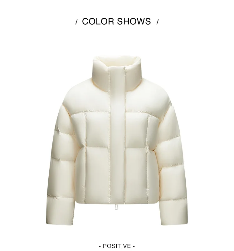 Down Jacket Women Waterproof Loose Simple New Winter Stand-Up Collar Outerwear Down Jacket
