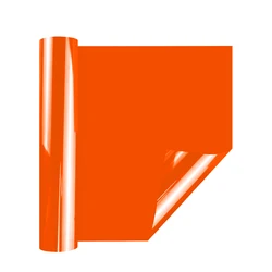 Enhanced 3D Puff Heat Transfer Vinyl - Vibrant Raised Effect - 25cm x 91.4cm (Neon Orange)