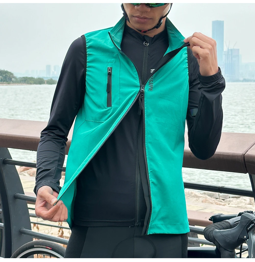 Cycling Vest Men's Windproof Cycling Vest With Zipper Pocket