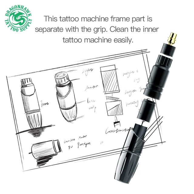 Top Permanent Makeup Machine Rotary Tattoo Gun Pen Eyebrow Lips Tattoo Machine Pen Device Set Accessories for Tattoo 5
