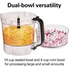 Hamilton Beach Stack & Snap Food Processor and Vegetable Chopper, BPA Free, Stainless Steel Blades, 14 Cup + 4-Cup Mini Bowls 2