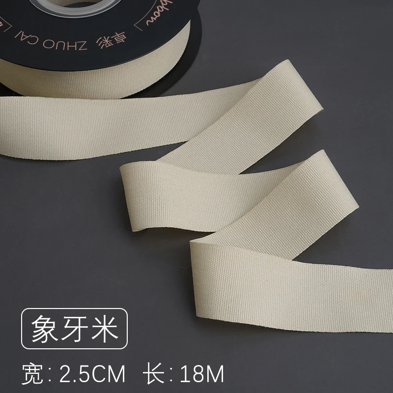 Kewgarden 25mm 2.5CM Matte Cotton Satin Ribbon Handmade Tape DIY Bowknot  Accessories Ribbons Thick Soft Riband 10 m/lot