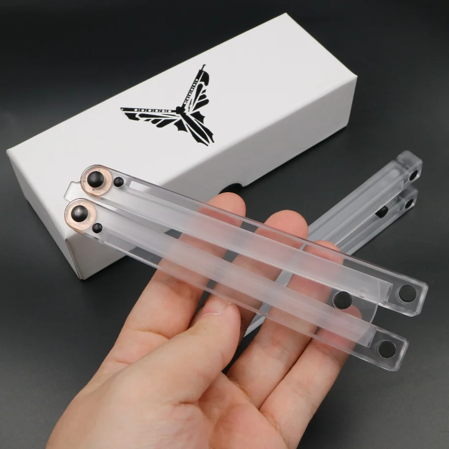 Squiddy Practice Plastic Unshaved Folding Pocket EDC Butterfly knife Balisong Trainer 3