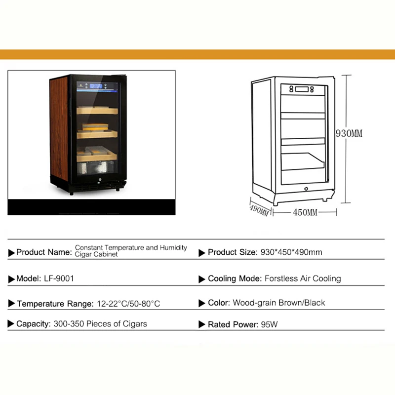 Factory New Cigar Cabinet Freezer Constant Temperature Wine Tea Humidor Parquet Luxury Cigar Storage Cabinet Fridge