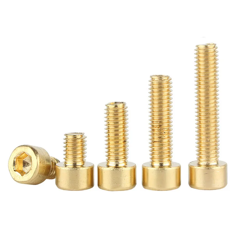 High quality goods 5pcs M4 brass allen screw hex socket cap head bolt