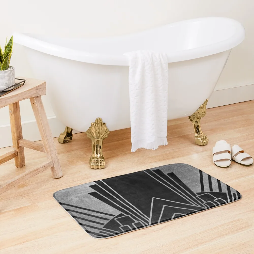 

Silver art deco design Bath Mat Bathroom Rugs Bathroom Rugs And Set Bathroom Interior Mat