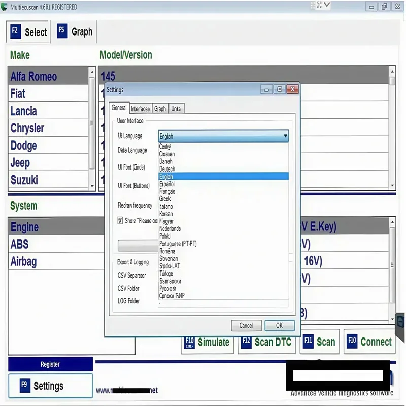 2025 ultima versione Multiecuscan 5.2 per Fiat Software per Fiat/Chrysler/Dodge/Jeep/Suzuki Software scanner - immagine 2