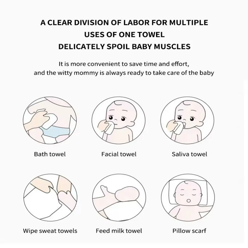 Cotton Baby Saliva Towels 6