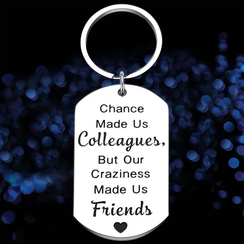 

New Chance Made Us Colleagues Keychain Pendant Coworker Leaving Gift Key Chains Thank You Gifts