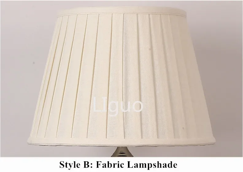 Description Picture 5 of itemChinese rural green flower&bird ceramic Table Lamps traditional Dimmer/Touch switch fabric E27 LED lamp for bedside&foyer MF046