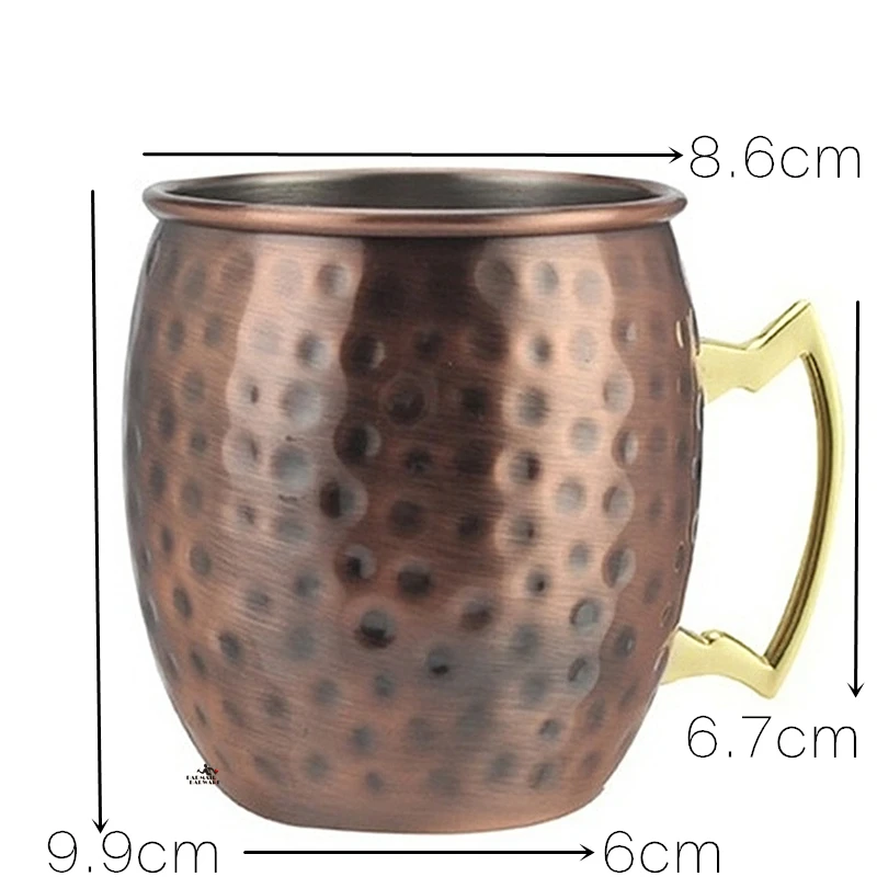550ml Matte Bronze Moscow Mule Copper Mugs 8pcs drinking vessels