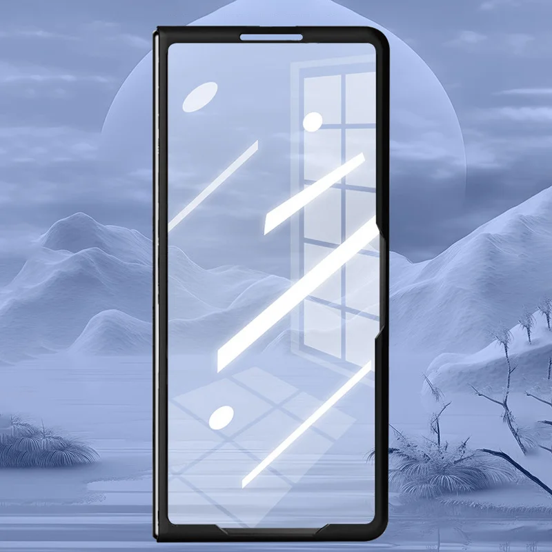 Frontgehäuse für Samsung Galaxy Z Fold7 Fold6 Handy mit gehärtetem Glasfilm, stoßfester Displayschutz, Zubehör – Detail 7