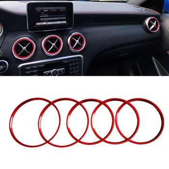Anello Decorativo per Cruscotto Auto, Copertura Adesiva per Presa d'Aria, Compatibile con Mercedes Benz Classe A, B, GLA, CLA, Accessori Interni