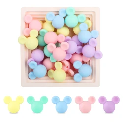 10Pcs Silicone Beads Mouse Focal Beads Baby Teething Beads For Jewelry Making DIY Necklace Bracelets Pendant Accessories