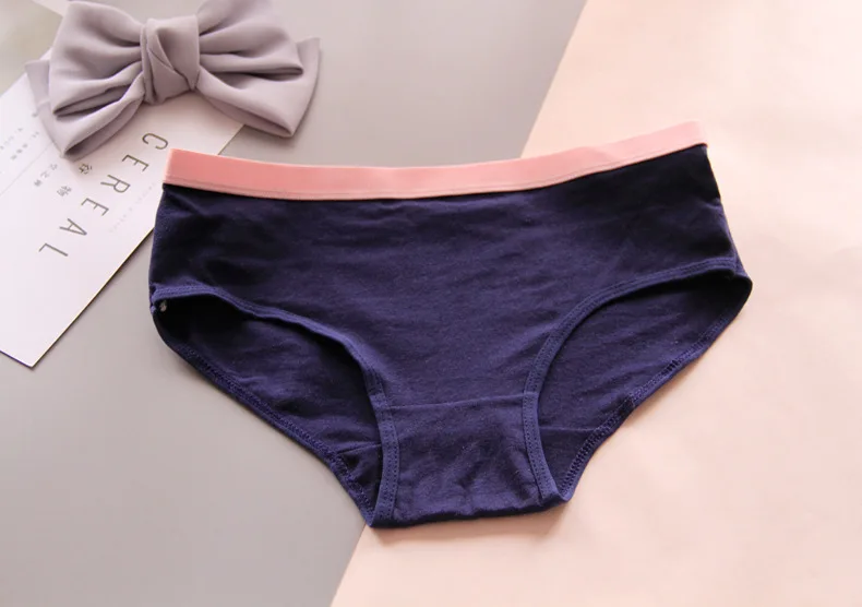 Description Picture 3 of itemCute Women Panties Cartoon Underwear Women's Mid-waist Navy Starfish Cotton Fabric Cotton Crotch Hip Lift Girly Briefs