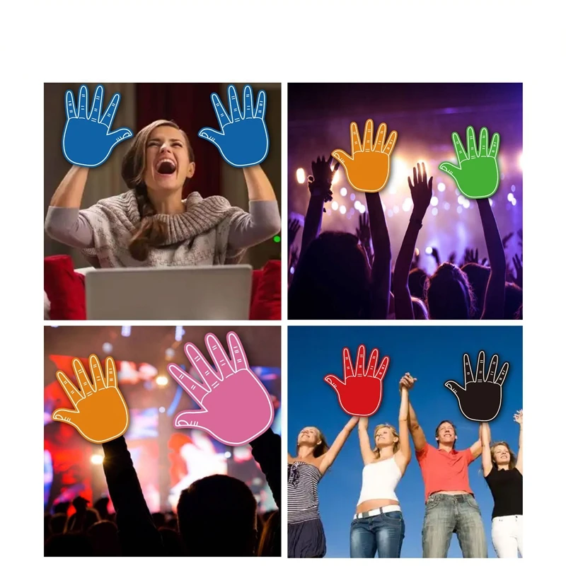 Sports Cheering Props Giant EVA Foam Hand Gloves Fingers Cheerleading Accessories Pompoms For Football Fan Events Fun Party
