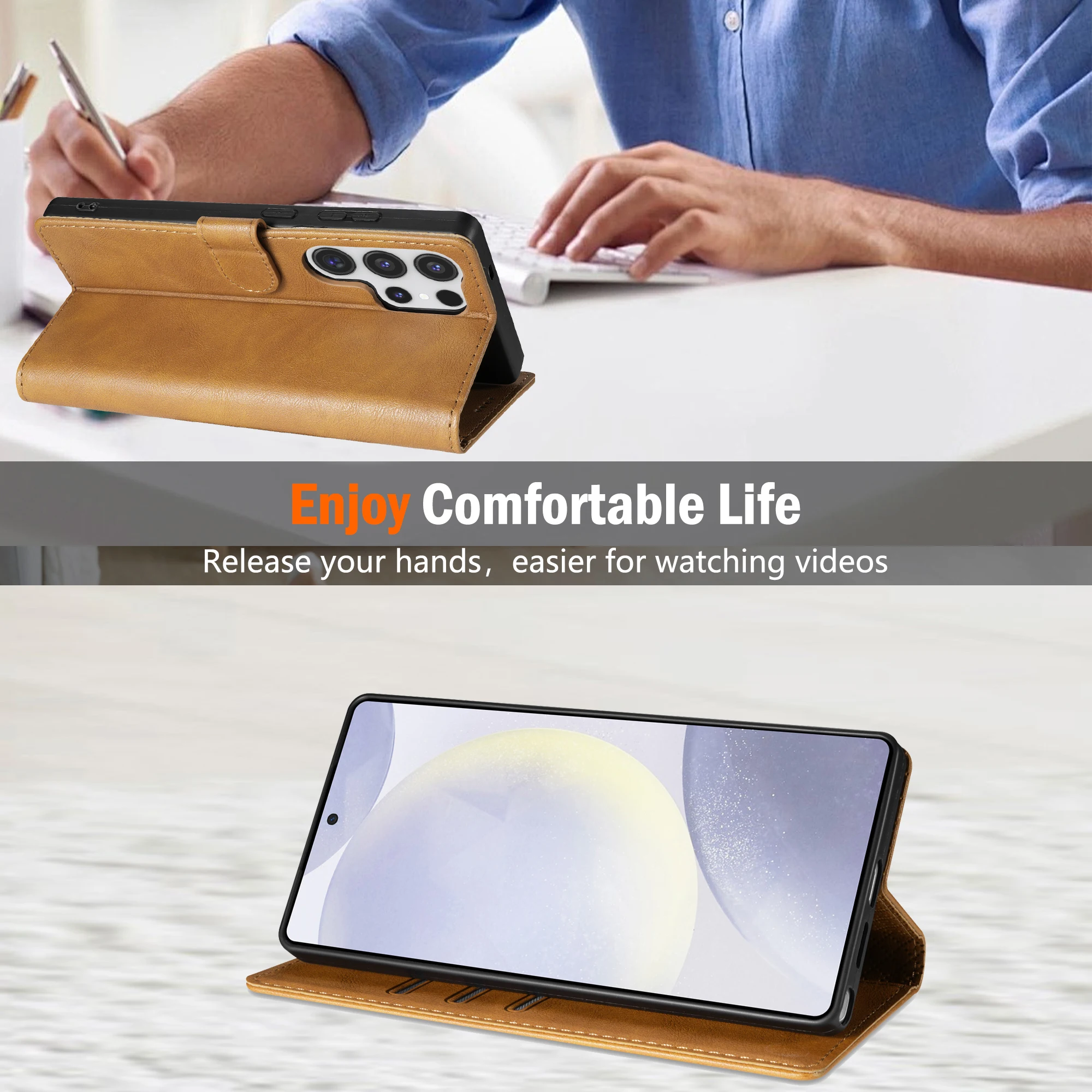 Business Lux Leather Wallet Phone Case - Premium Flip Cover