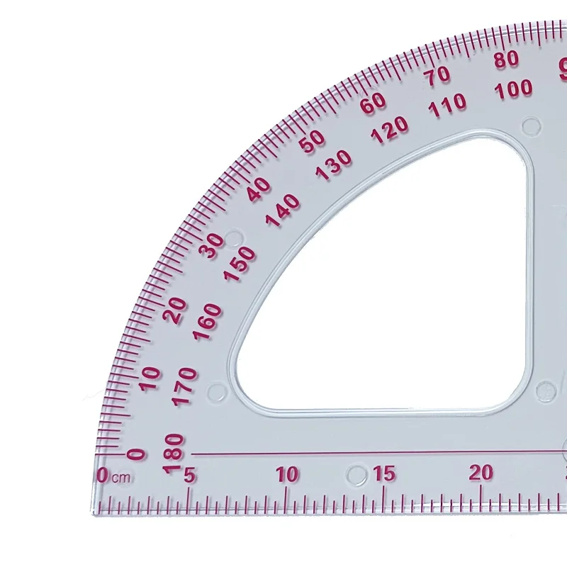 Goniometro 360 Gradi Con Braccio Mobile - In Plastica, 10,5x10 Cm, Perfetto Per Scuola E Disegno Tecnico - Foto 2