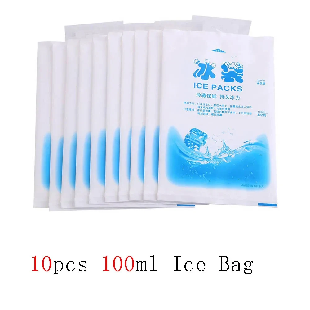 100ml-1000ml 10 Stück/Set Wiederverwendbare Eisbeutel Trockeneis-Gel-Pack Eis-Kühltasche Isoliert für Lunchbox Picknicktasche Erste Hilfe Schmerzlinderung – Detail 13