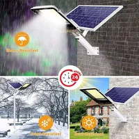 En aluminium 8000 mah haute puissance lumière solaire extérieure lampadaire solaire étanche réverbère pour Garage jardin terrasse applique murale 3